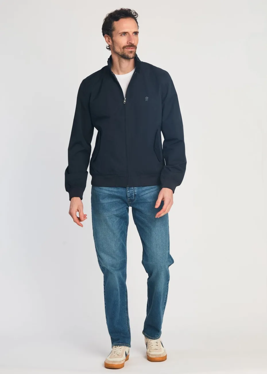 French Connection Navy Funnel Neck Harrington Jacket
