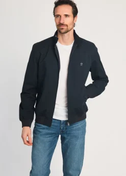 French Connection Navy Funnel Neck Harrington Jacket