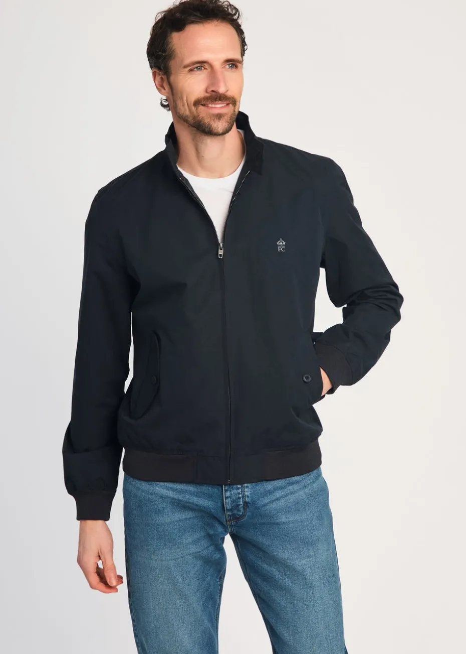 French Connection Navy Funnel Neck Harrington Jacket