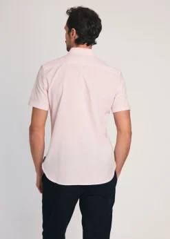 French Connection Pink Cotton Short Sleeve Oxford Shirt