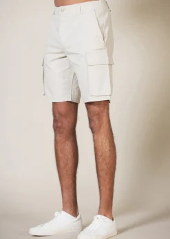 French Connection Stone Cotton Cargo Shorts