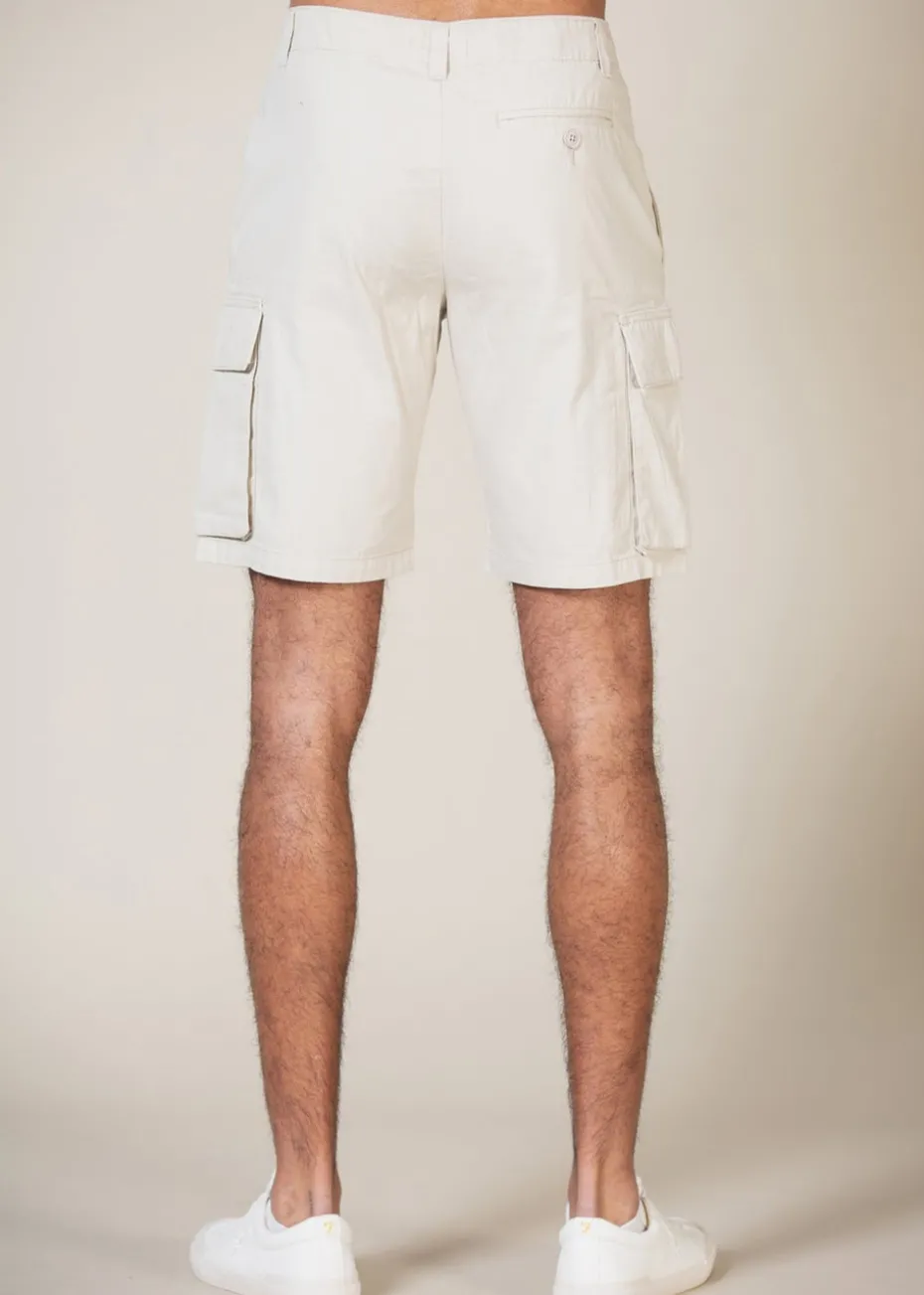 French Connection Stone Cotton Cargo Shorts