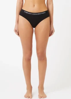 French Connection White 5 Pack Cotton French Connection Ladies Thongs