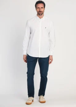 French Connection White Cotton Long Sleeve Oxford Shirt
