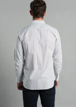 French Connection White Cotton Long Sleeve Floral Shirt