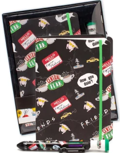 Friends Notebook and Multi-colour Pen Set