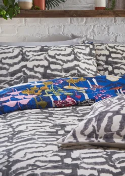 furn. Amanita Abstract Mushroom Duvet Cover Set Cobalt