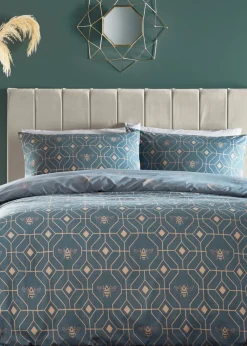 furn. Bee Deco Geometric Duvet Cover Set
