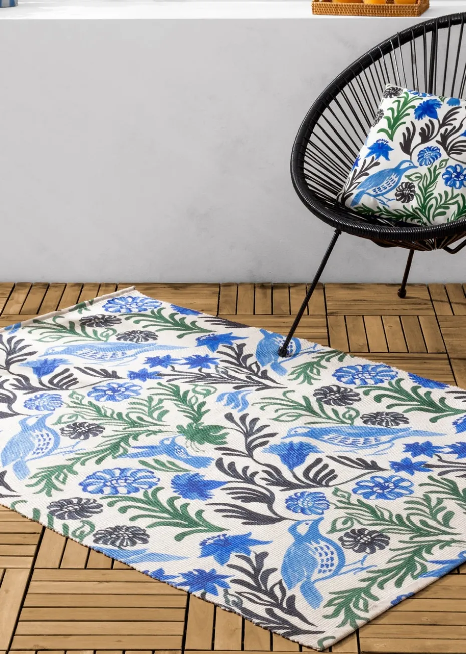 furn. Blue Aljento Filled Outdoor Cushions (43cm x 43cm x 8cm)