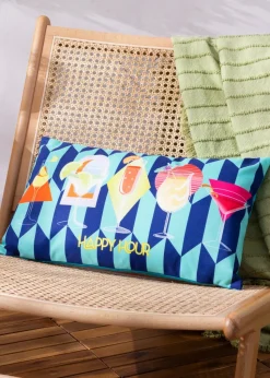 furn. Blue Happy Hour Filled Outdoor Cushions (30cm x 50cm x 8cm)