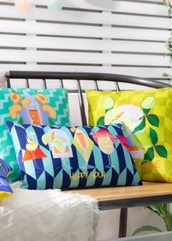 furn. Blue Happy Hour Filled Outdoor Cushions (30cm x 50cm x 8cm)