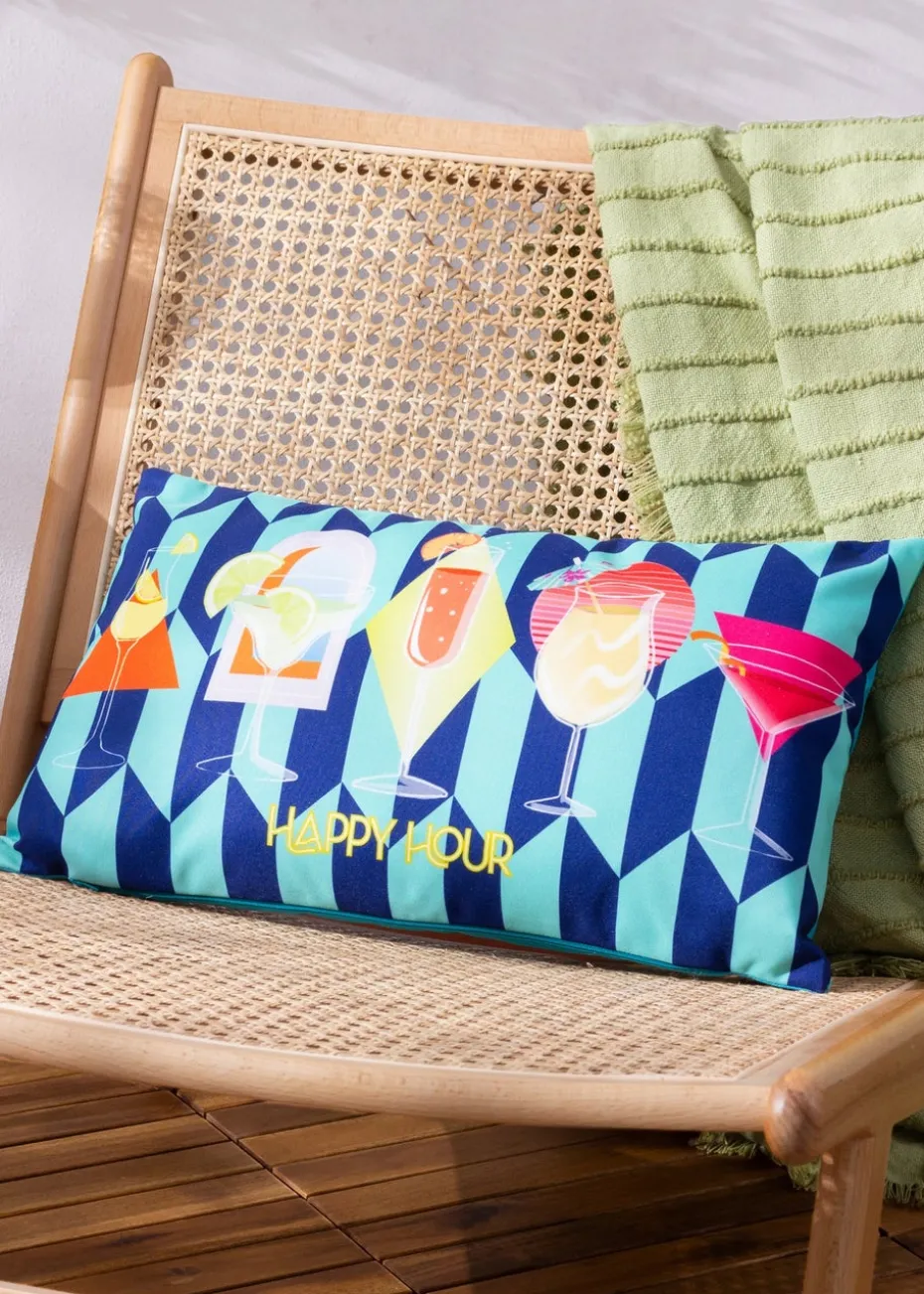 furn. Blue Happy Hour Filled Outdoor Cushions (30cm x 50cm x 8cm)