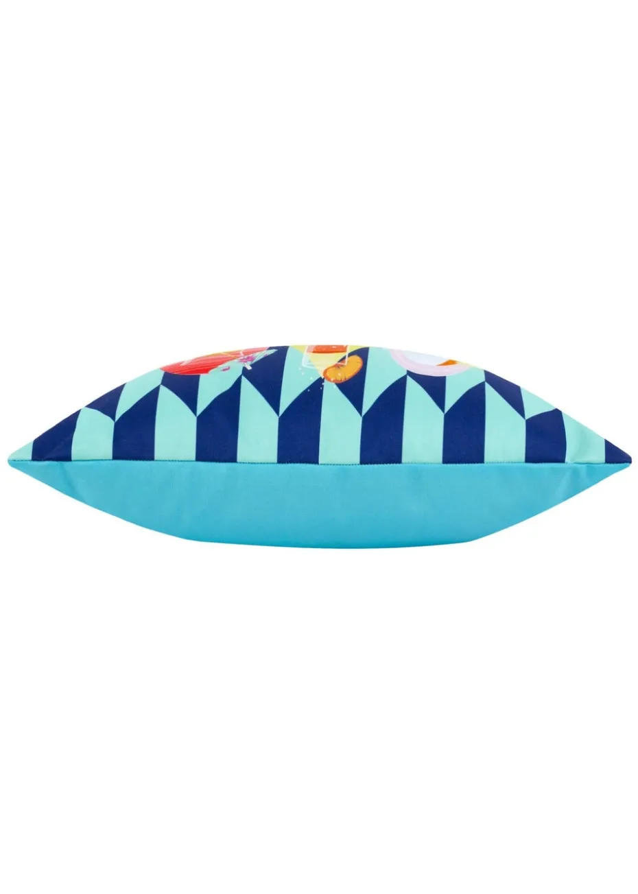 furn. Blue Happy Hour Filled Outdoor Cushions (30cm x 50cm x 8cm)