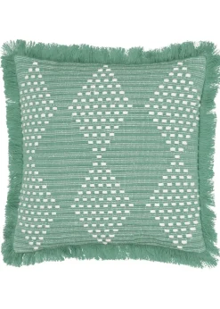 furn. Green Kadie PET Woven Outdoor Filled Cushion (45 x 45 x 8cm)