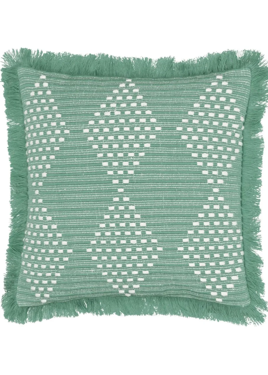 furn. Green Kadie PET Woven Outdoor Filled Cushion (45 x 45 x 8cm)