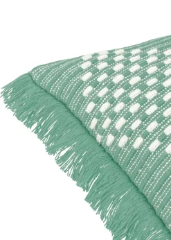 furn. Green Kadie PET Woven Outdoor Filled Cushion (45 x 45 x 8cm)