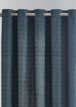furn. Hudson Herringbone Chenille Eyelet Curtains