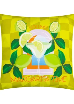 furn. Lime Margarita Filled Outdoor Cushions (43cm x 43cm x 8cm)