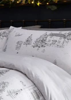 furn. Midwinter Toile Festive Reversible Duvet Cover Set