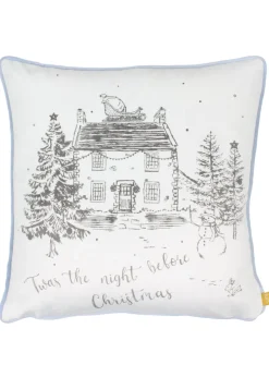 furn. Midwinter Toile Velvet Filled Cushion (43cm x 43cm x 8cm)
