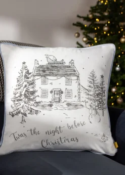 furn. Midwinter Toile Velvet Filled Cushion (43cm x 43cm x 8cm)