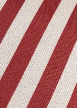 furn. Red Deck Stripe Woven Outdoor Outdoor Cushion