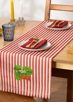 furn. Strawberry Stripes Table Runner (180 x 35cm)