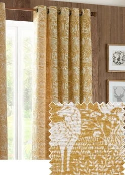 furn. Winter Woods Animal Chenille Eyelet Curtains