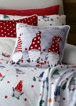 Fusion Festive Gonks Christmas Red Velvet Filled Cushion (43cm x 43cm)