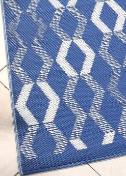 Fusion Rico Outdoor UV Resistant Blue Outdoor Rug