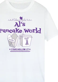 Gilmore Girls Al's Pancake World White Boyfriend Fit T-Shirt