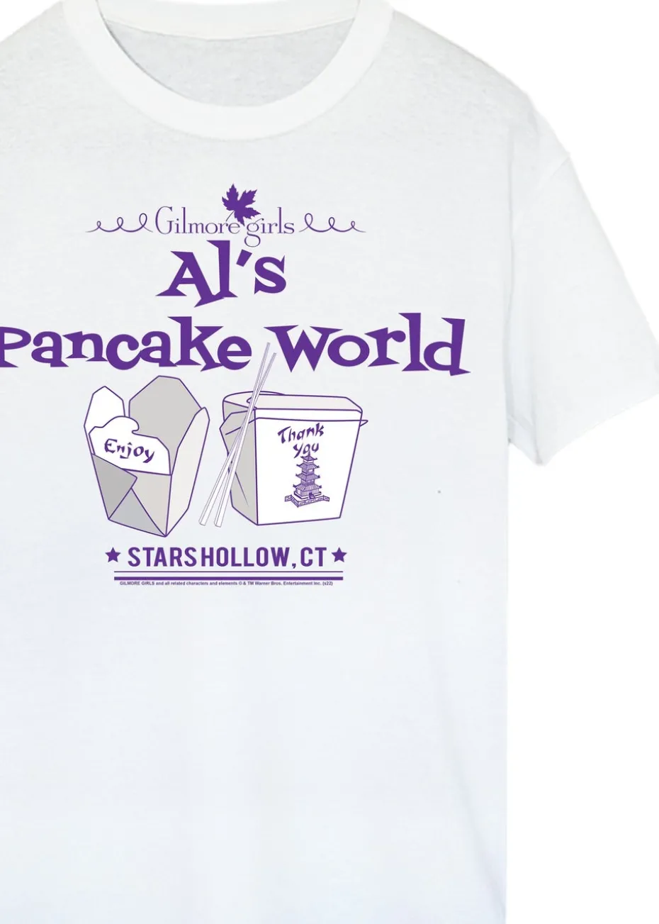 Gilmore Girls Al's Pancake World White Boyfriend Fit T-Shirt