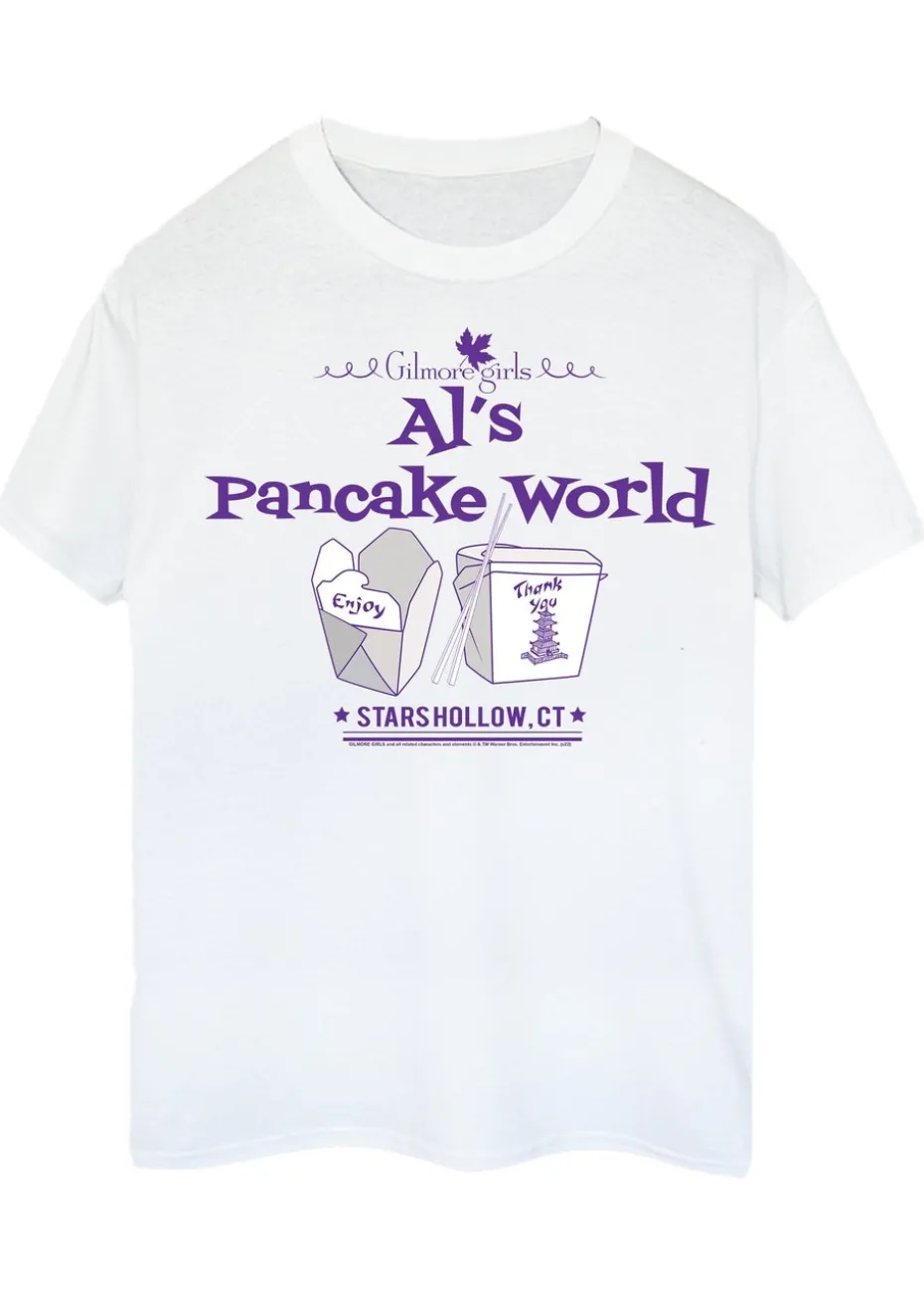 Gilmore Girls Al's Pancake World White Boyfriend Fit T-Shirt