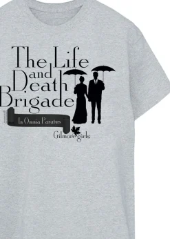 Gilmore Girls Life & Death Brigade Heather Grey Boyfriend Fit T-Shirt