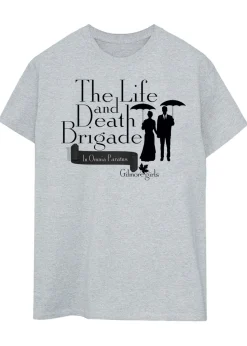 Gilmore Girls Life & Death Brigade Heather Grey Boyfriend Fit T-Shirt