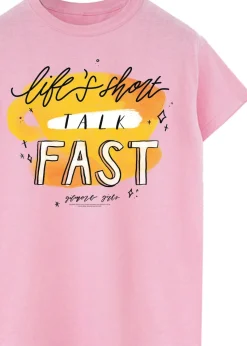 Gilmore Girls Life's Short Pink Boyfriend Fit T-Shirt