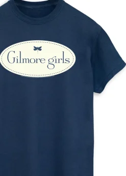 Gilmore Girls Logo Women Navy Printed Boyfriend Fit T-Shirt