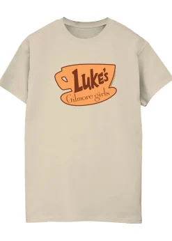 Gilmore Girls Luke's Logo Women Sand Printed Boyfriend Fit T-Shirt