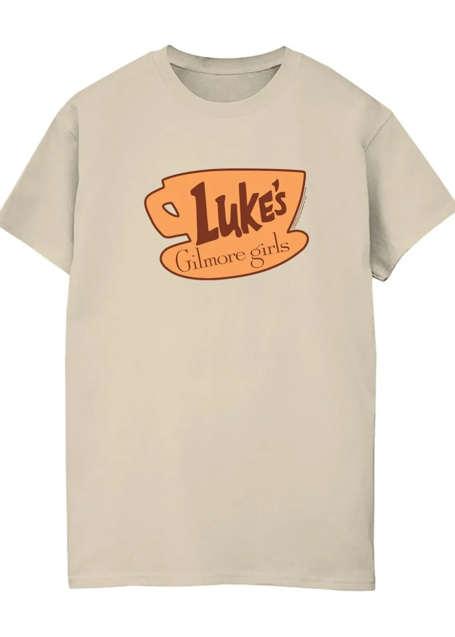 Gilmore Girls Luke's Logo Women Sand Printed Boyfriend Fit T-Shirt