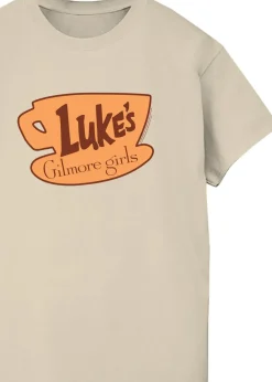 Gilmore Girls Luke's Logo Women Sand Printed Boyfriend Fit T-Shirt