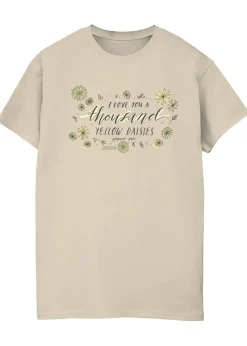Gilmore Girls Sand Yellow Daisies Printed Boyfriend Fit T-Shirt