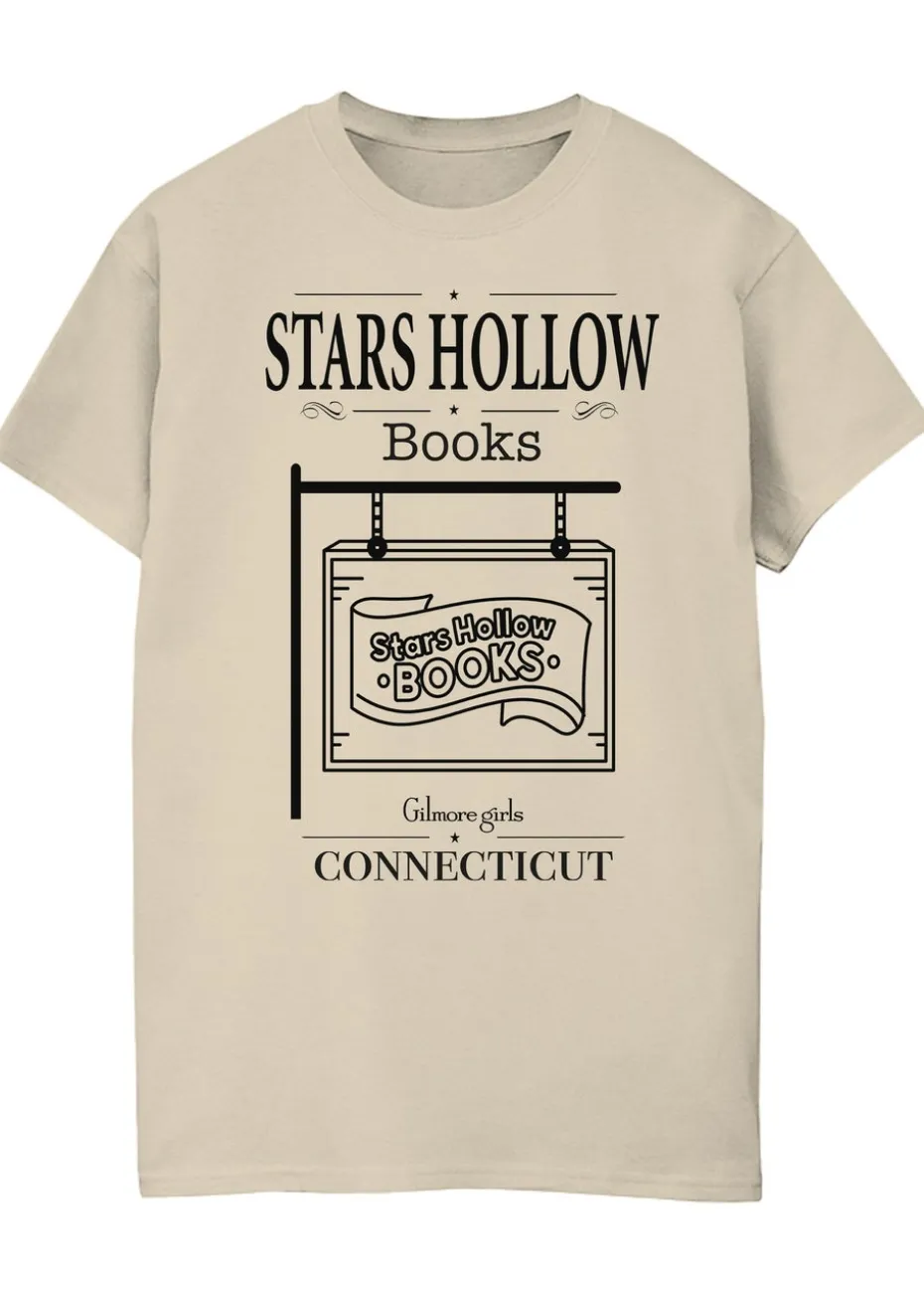 Gilmore Girls Stars Hollow Books Sand Boyfriend Fit T-Shirt