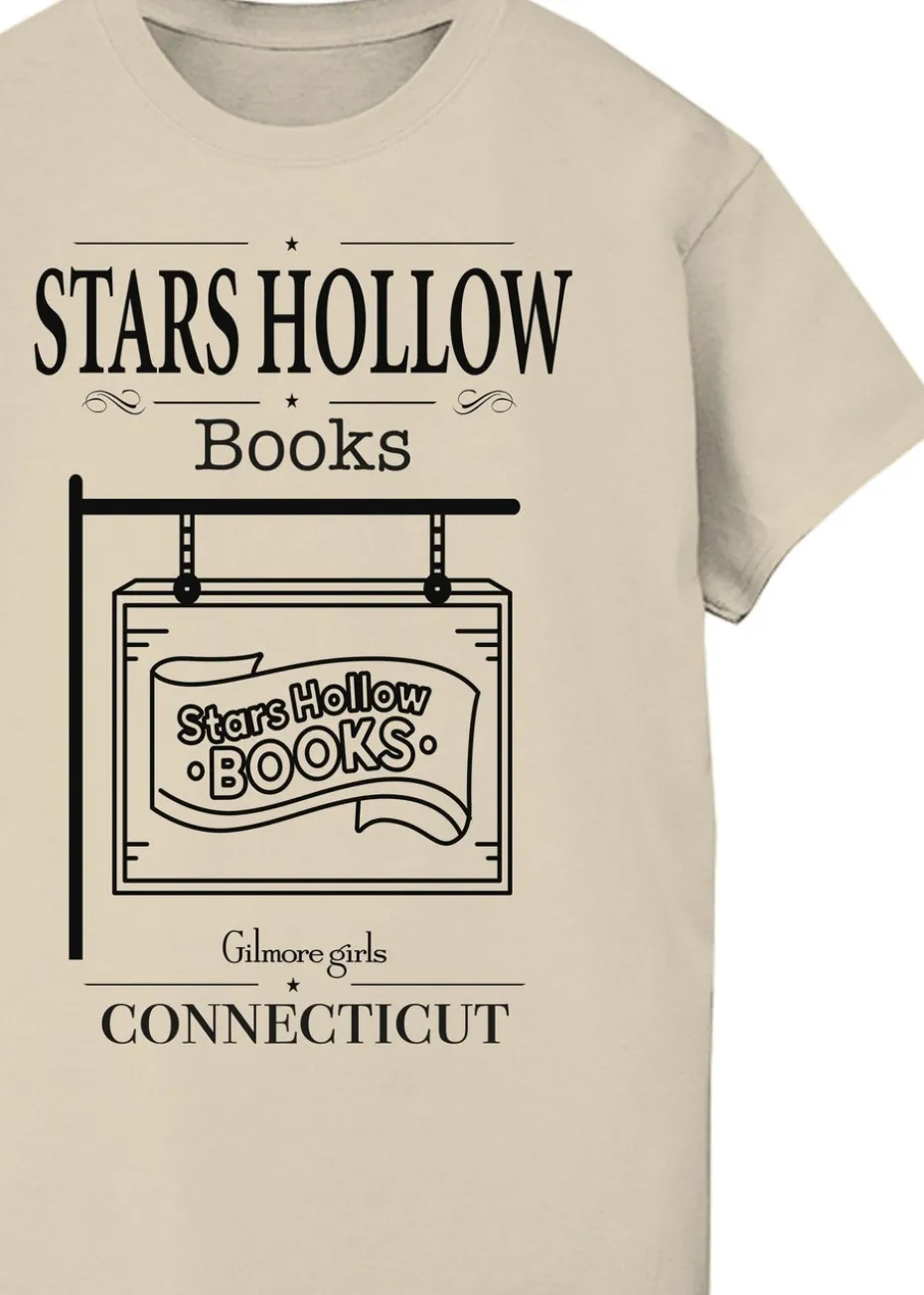 Gilmore Girls Stars Hollow Books Sand Boyfriend Fit T-Shirt