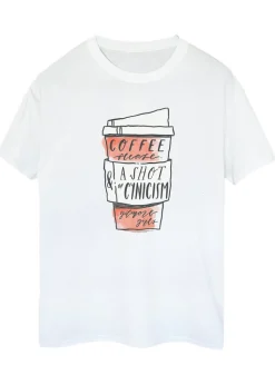 Gilmore Girls White Coffee Please Printed Boyfriend Fit T-Shirt