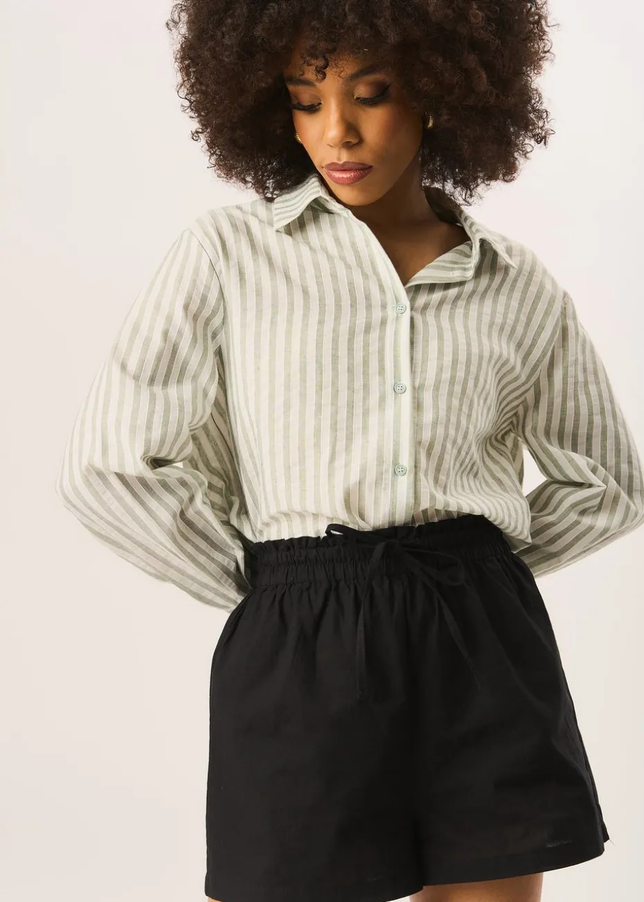 Gini London Black Draw String Short