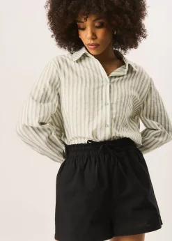 Gini London Black Draw String Short