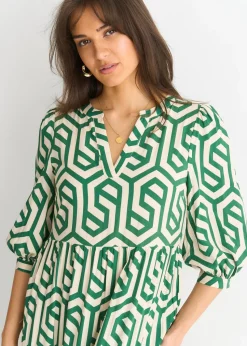 Gini London Green Long Sleeve Maxi Dress