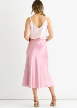 Gini London Pink Sequin V Neck Cami Top