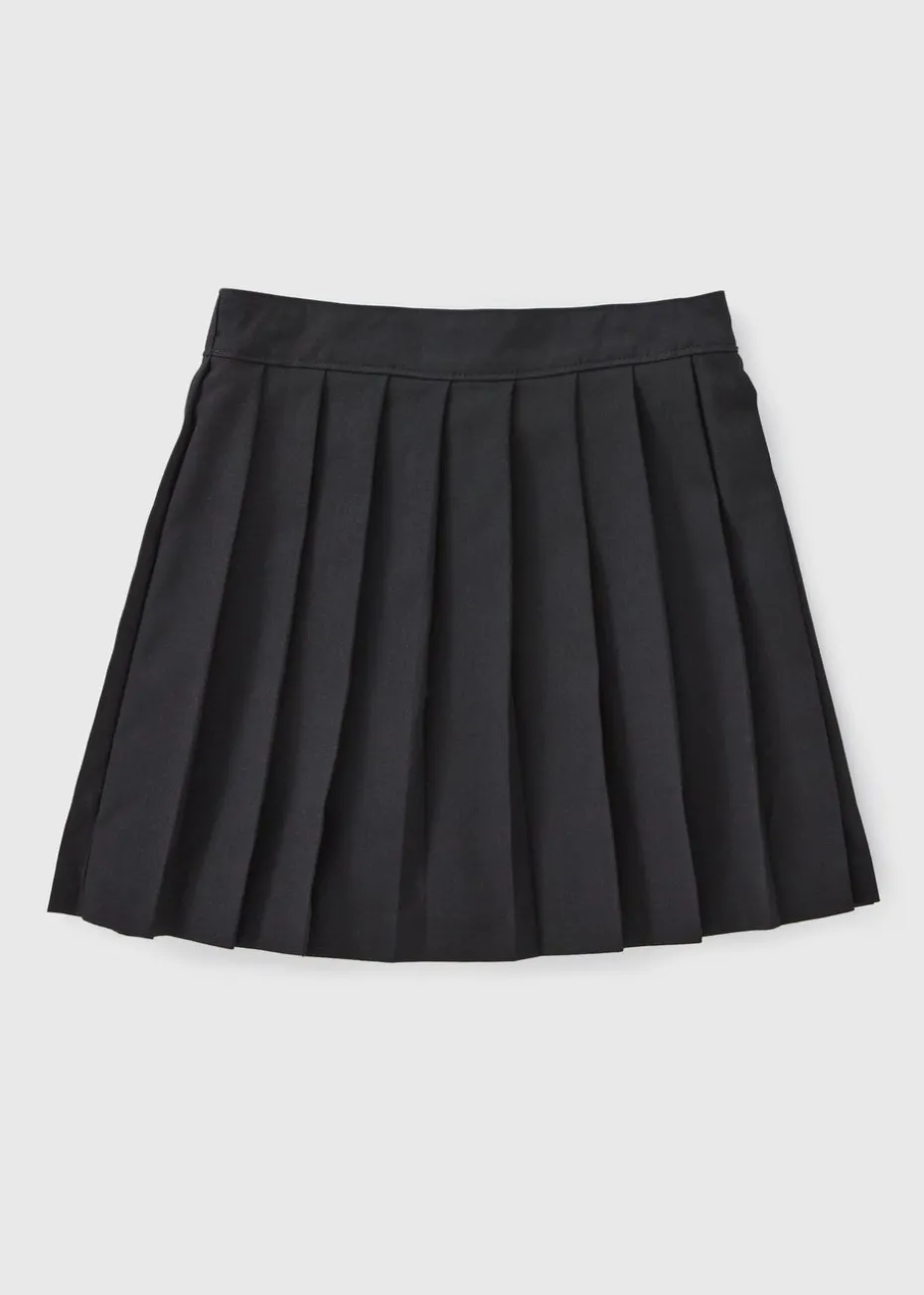 Girls Black Pleated School Skirt (8-16yrs)