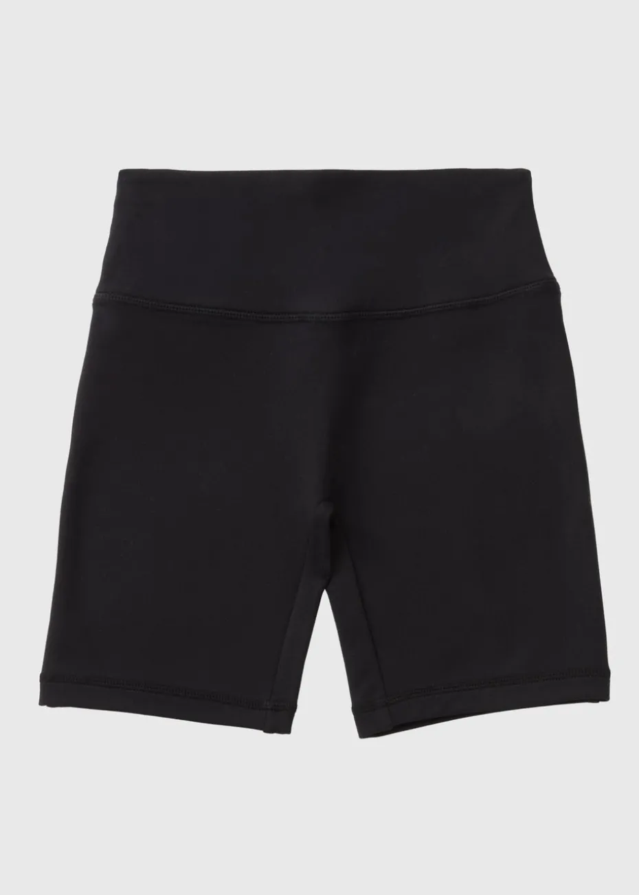Girls Black Soft Touch Cycling Shorts (7-15yrs)